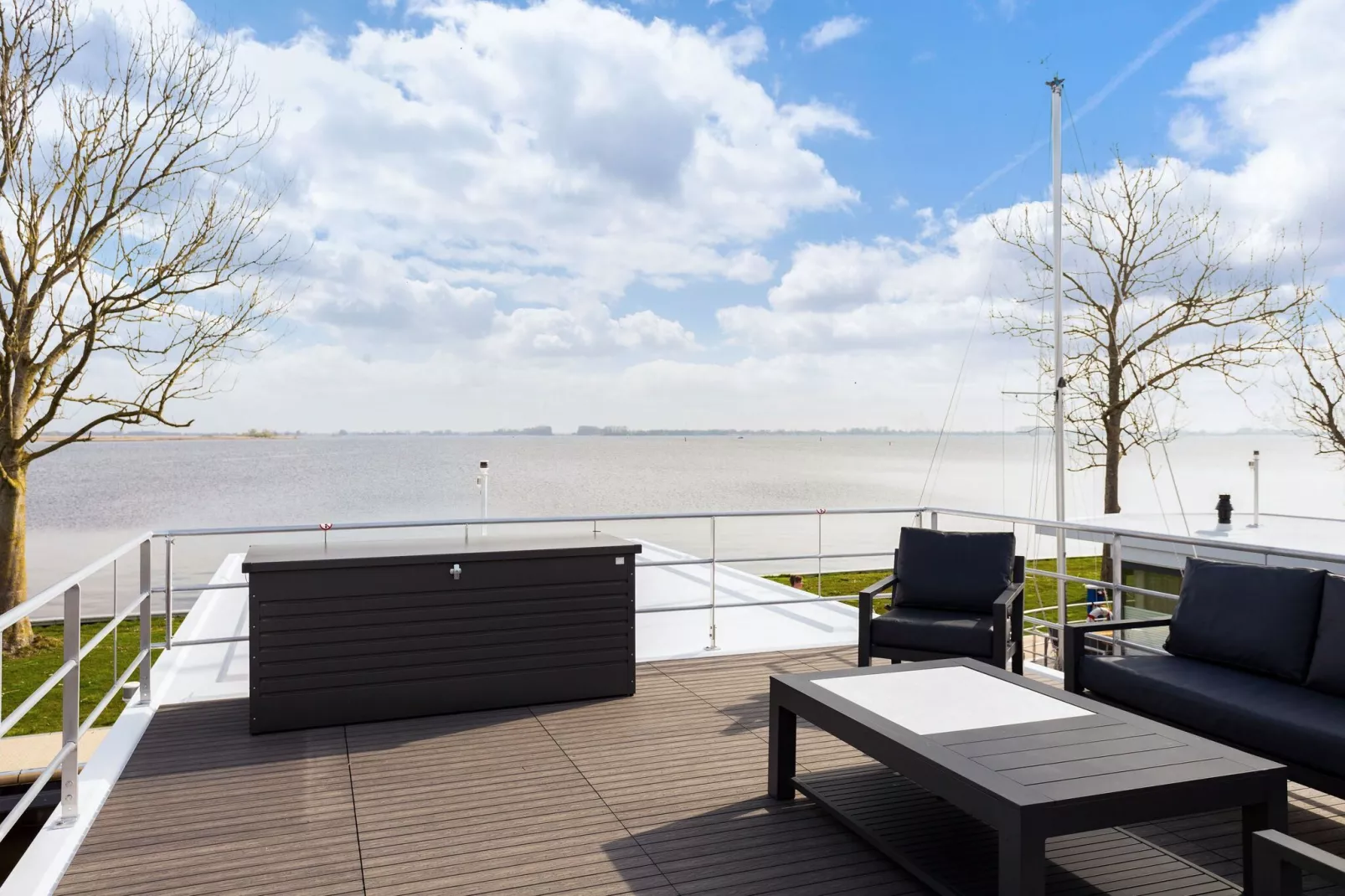 Houseboat 'de Valreep' met tuin - Paviljoenwei 2-Terrace balcony