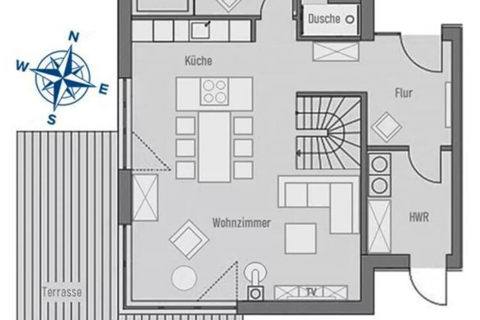 Ferienhaus Klint Dranske-Typ 3 Doppelhaus-Floor plan