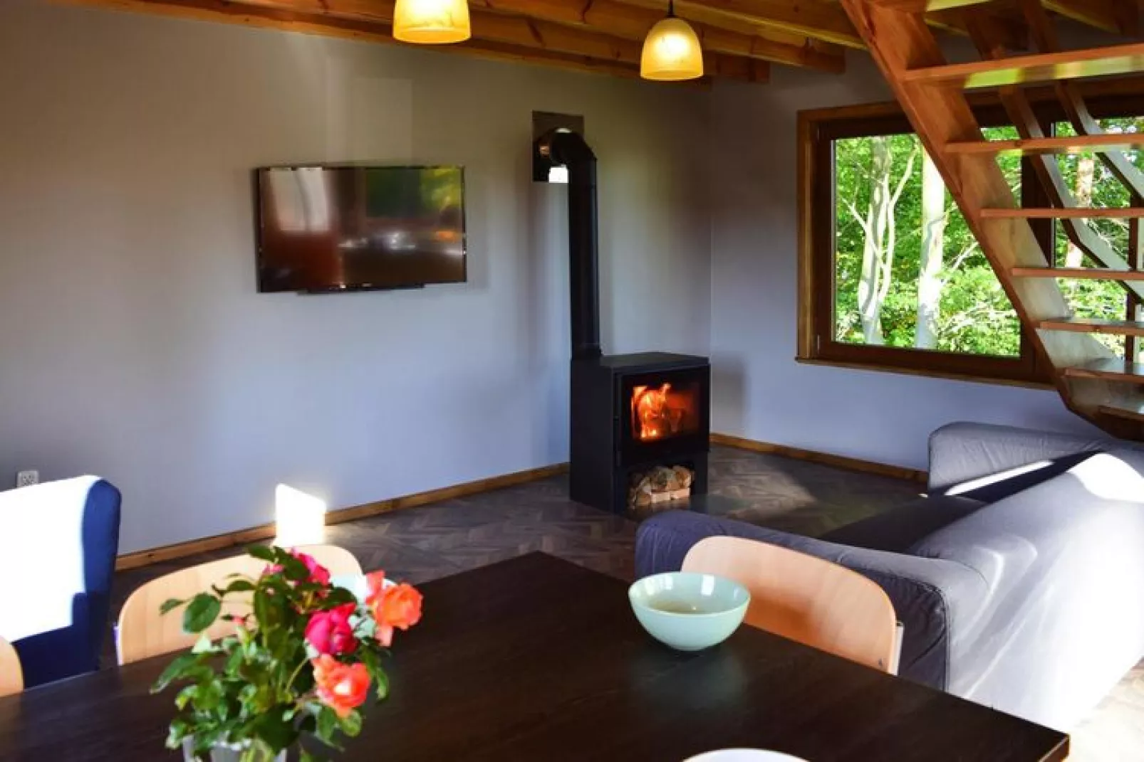 Holiday home Parchowo-Living room