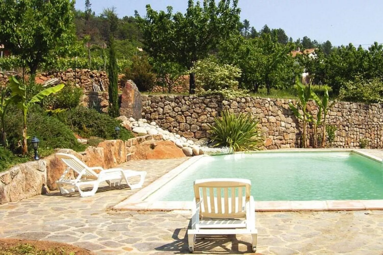 Steinhaus in Chambonas / La Grange-Pool