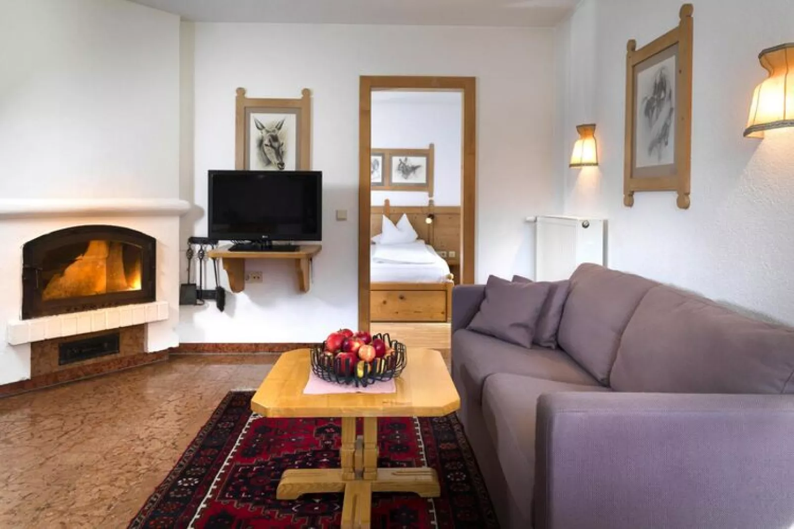 Apart Hotel Goldried - 4 Personen-Living room