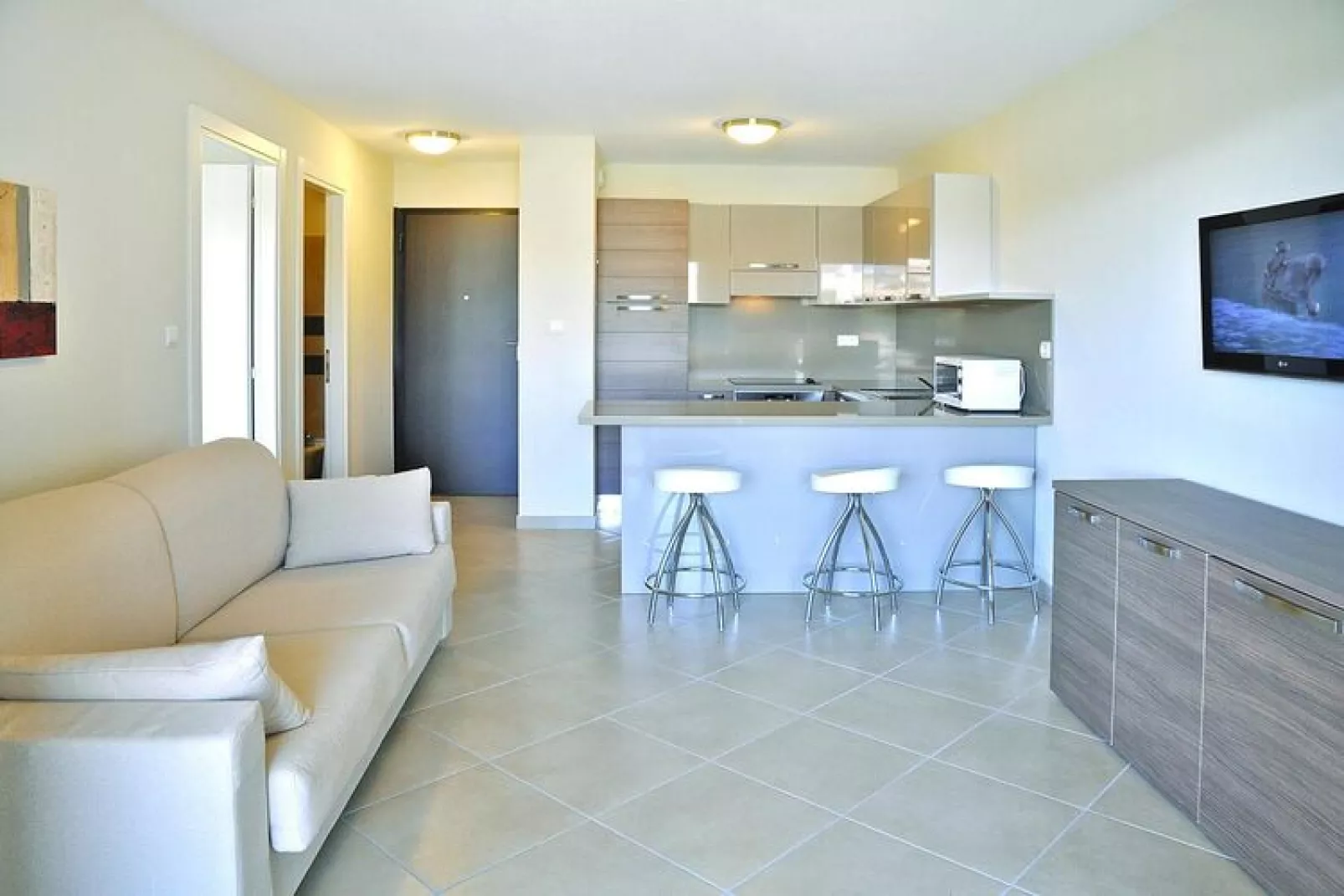 Residence Salina Bay Porto-Vecchio // F2 - 2-4 pers côté piscine-Wohnzimmer