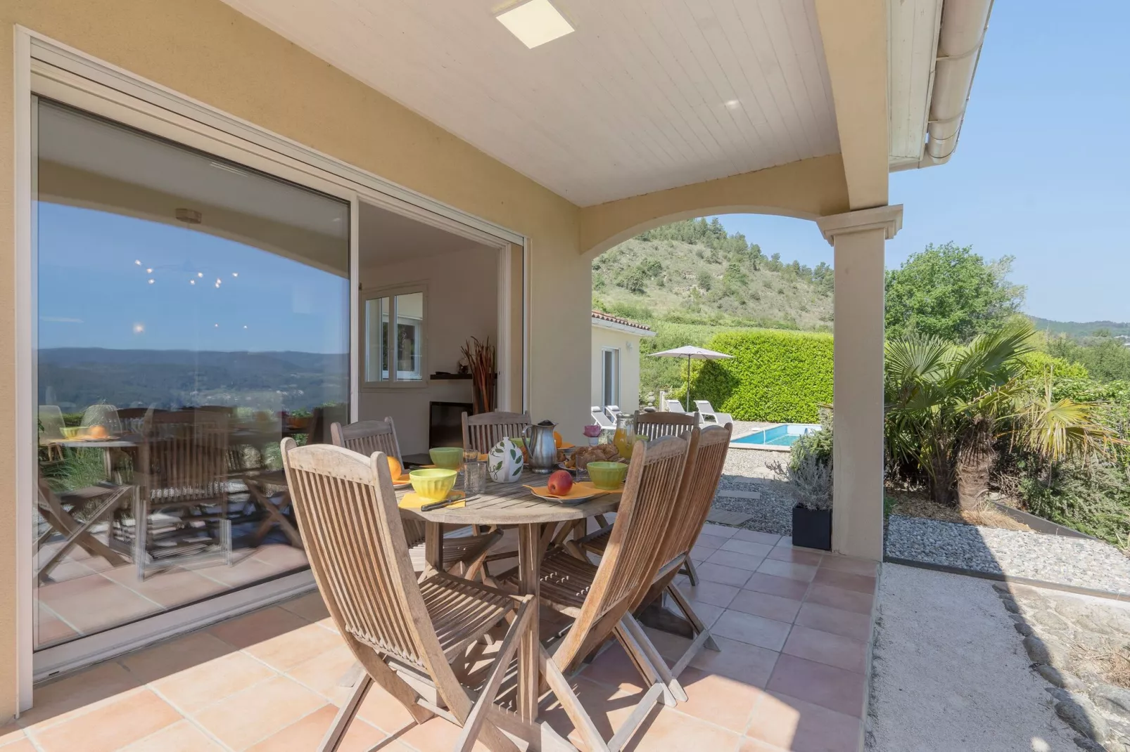 Villa - Les Vans-Terrace balcony