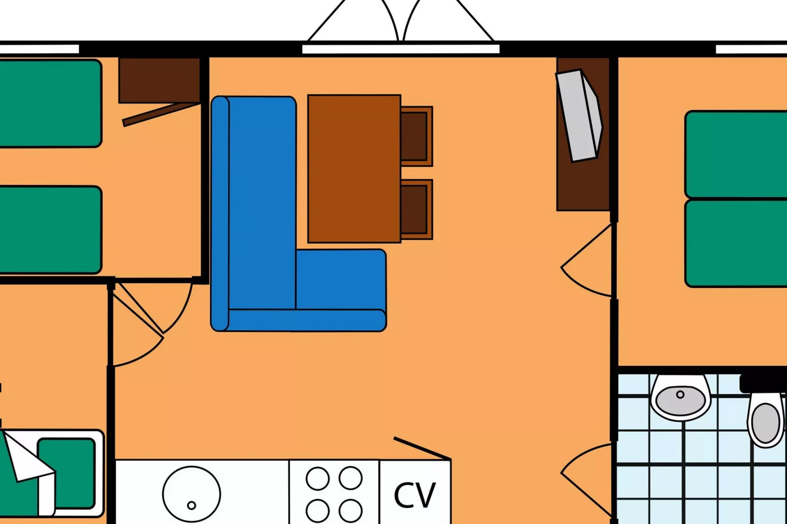 Vakantiepark Beach Resort 1-Floor plan