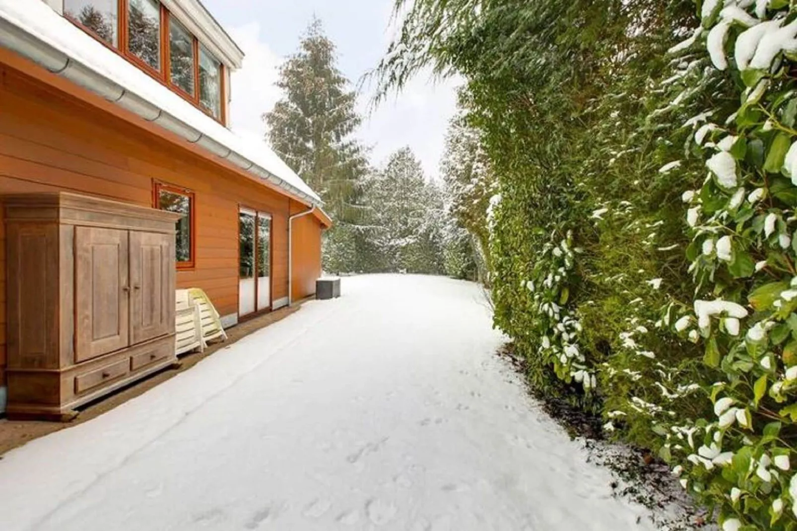 Prachtig vrijstaand huis met tuin op de Veluwe-Exterior winter