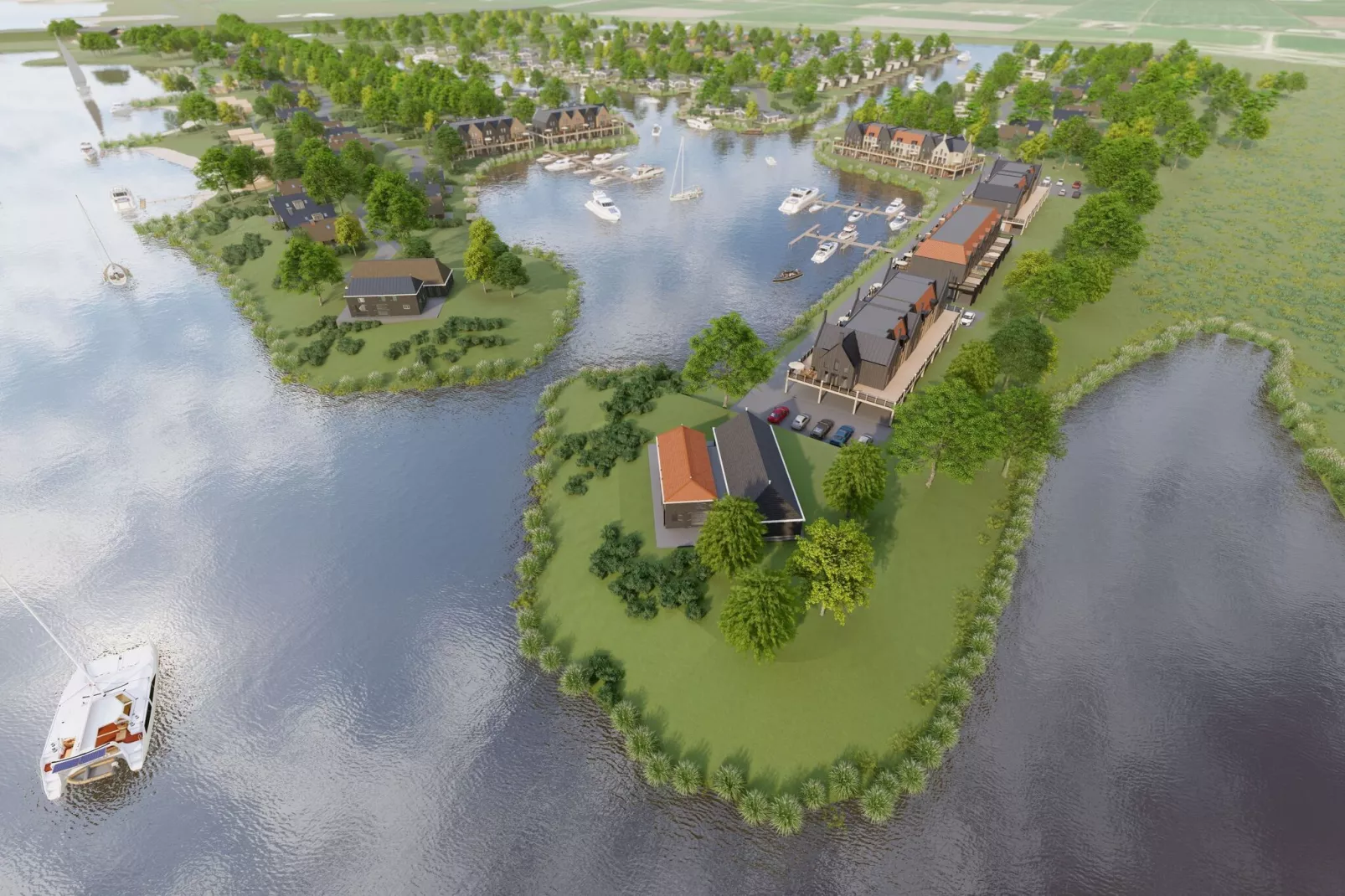 Resort De IJssel Eilanden 2-Areas summer 1km