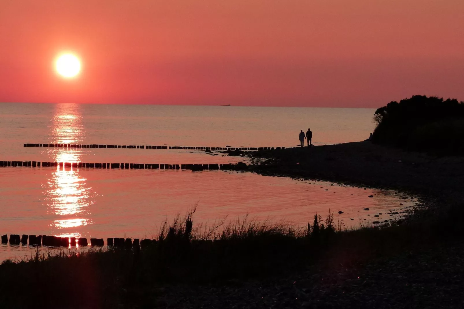 Ostsee-Haus Windland auf der Insel-Gebiete Sommer 1 km