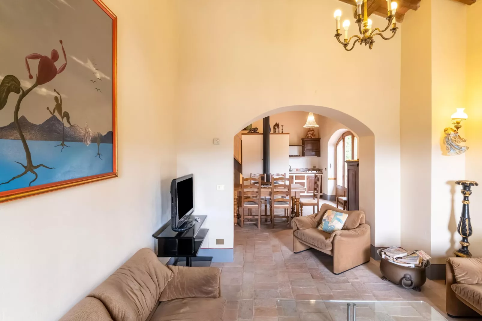 Casa Mirolago-Living room