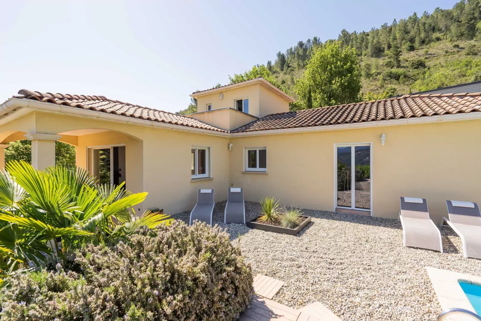 Villa - Les Vans-Exterior summer