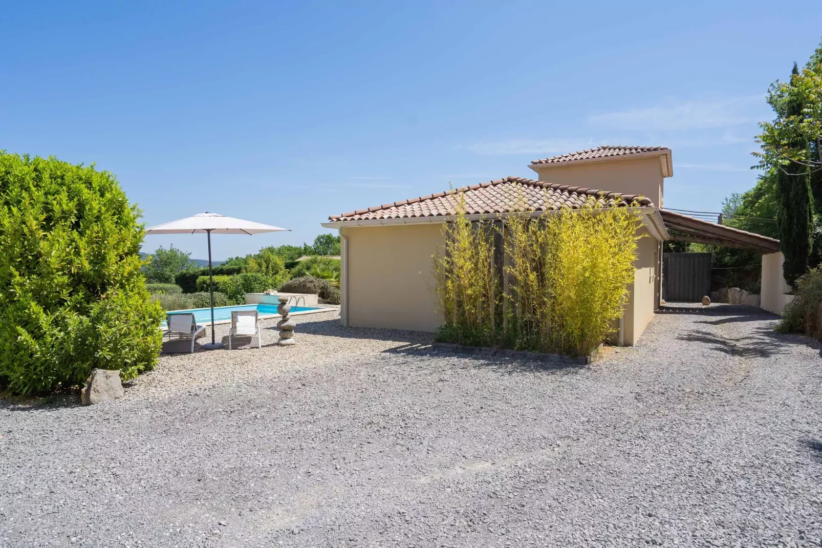 Villa - Les Vans-Exterior summer