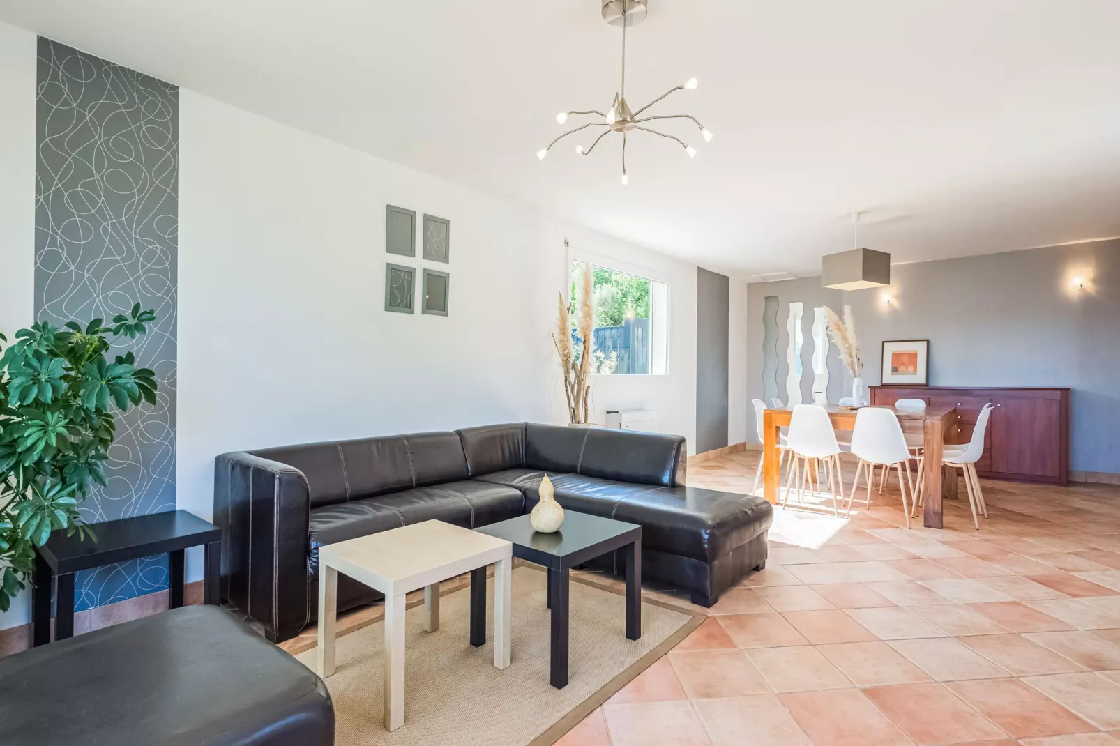 Villa - Les Vans-Living room