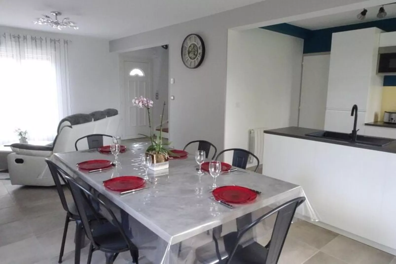 Semi-detached house Bréhal-Living room