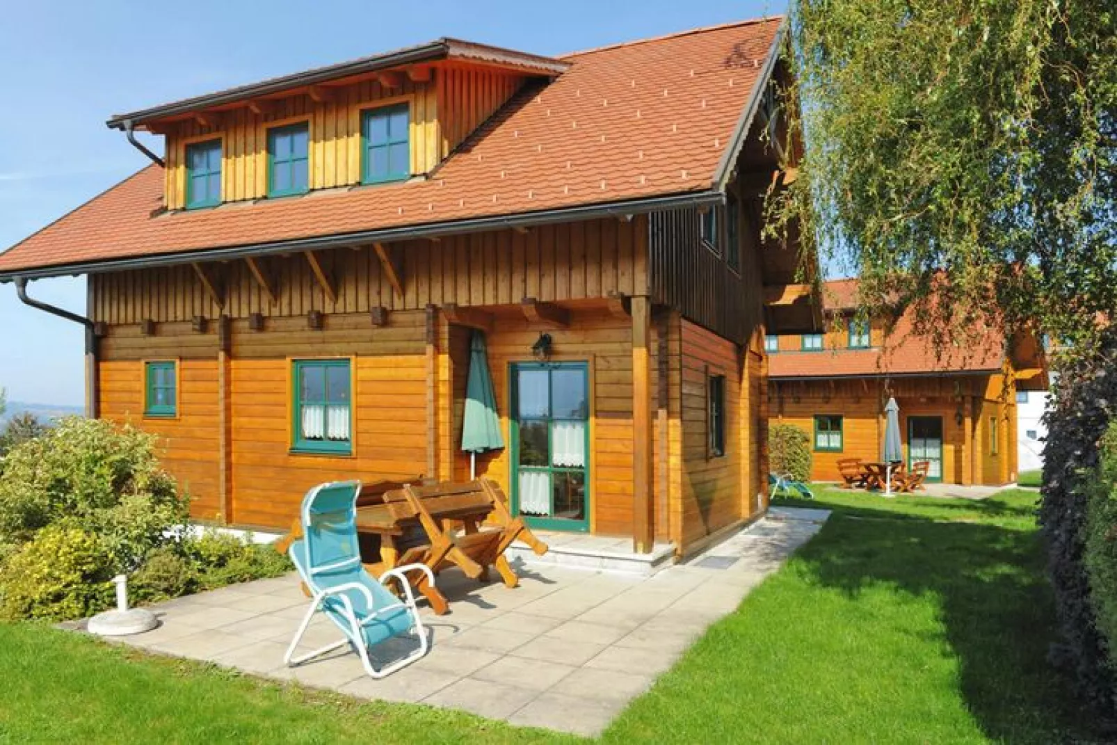 Öko-Feriendorf Schlierbach - 6 Personen-Balcon-terrasse