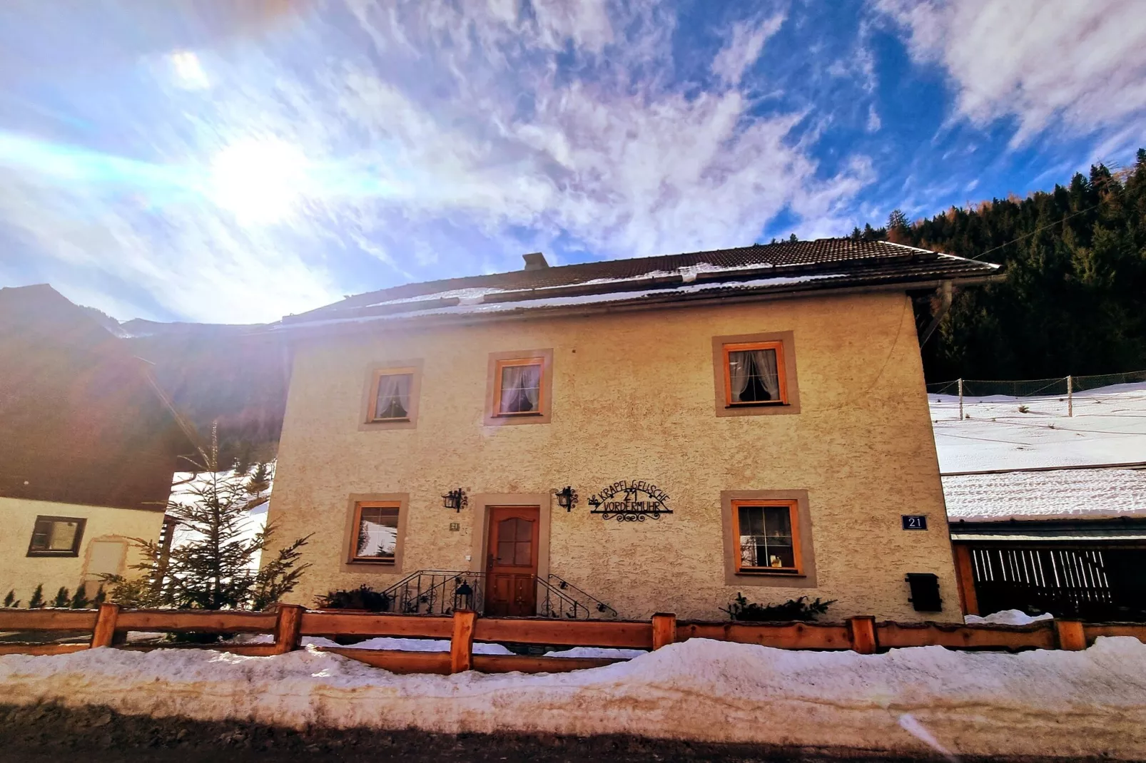 Ferienhaus Krapflgeusche-Exterior winter