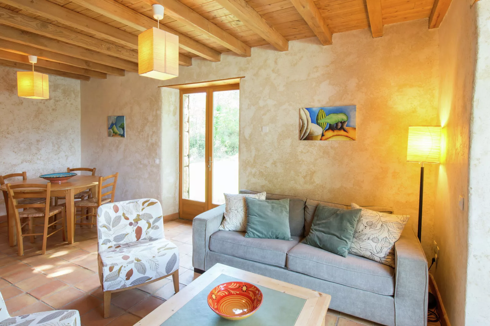 Villa 1 - St Alban-Auriolles-Living room
