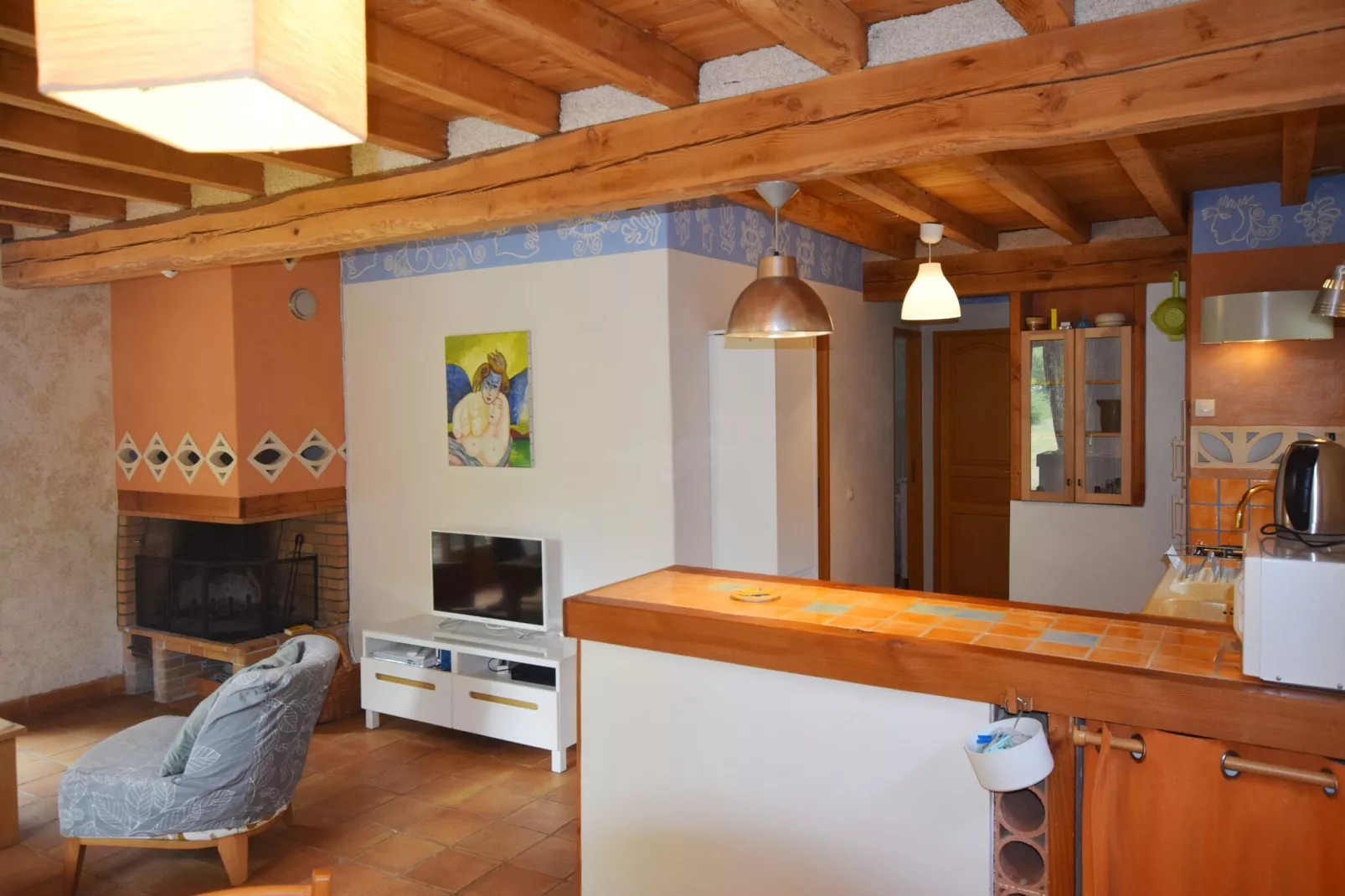 Villa 1 - St Alban-Auriolles-Living room