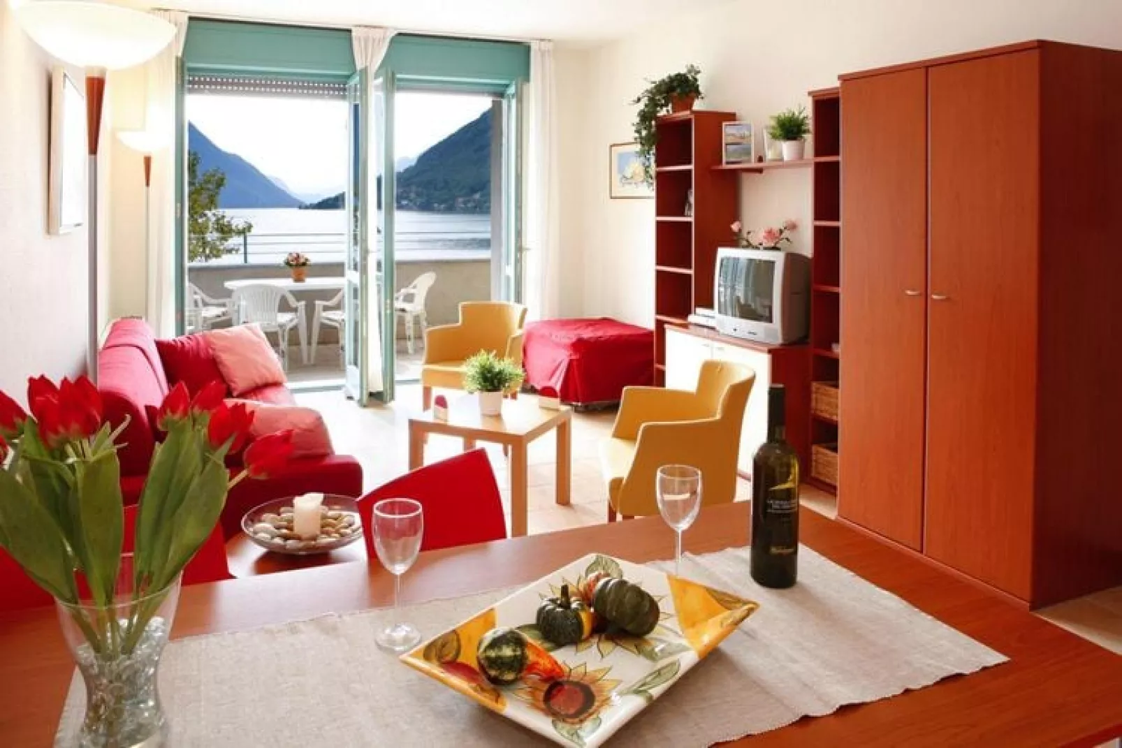 Residence Porto Letizia Porlezza  -B4 Palaca 1-room 4 pax Mountain View Deluxe P1MD4 8204-Living room