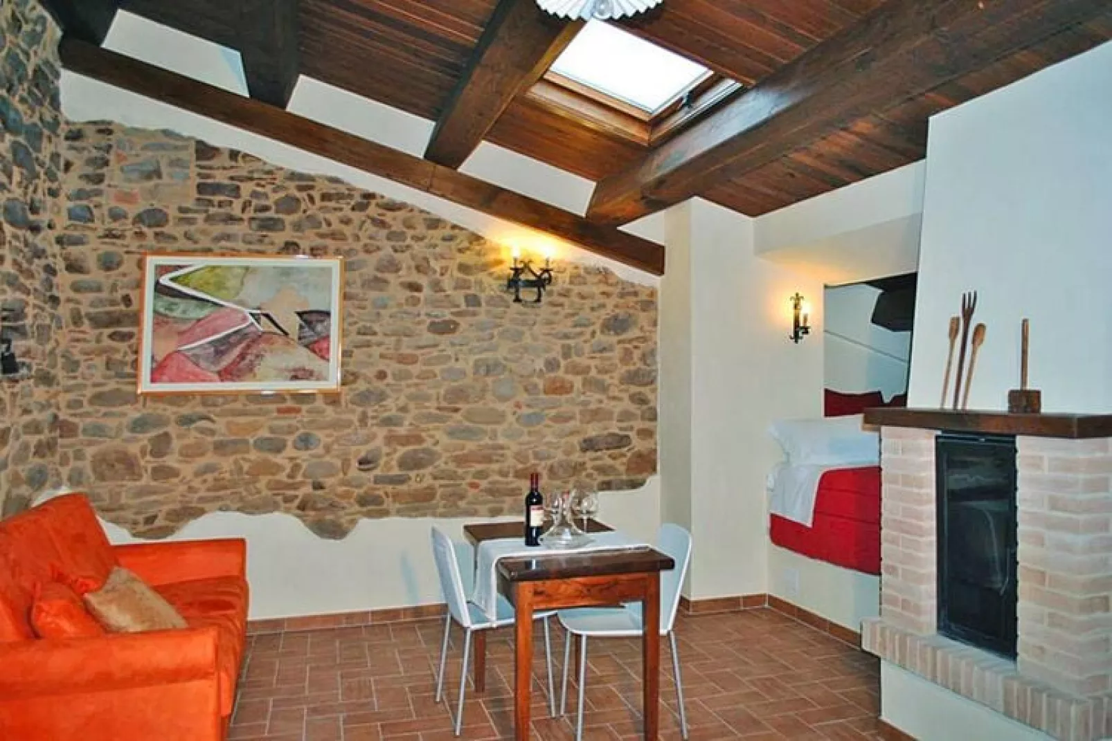 Agri-tourism La Filomena Montefortino-La Quiete - Wohnzimmer