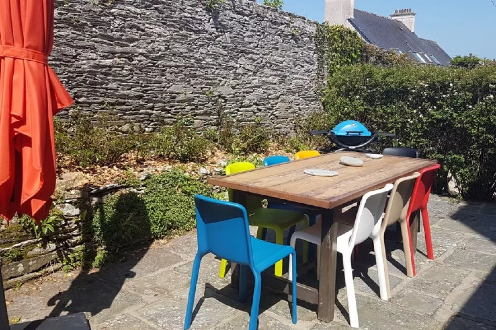 Holiday home Locquirec-Garten Sommer