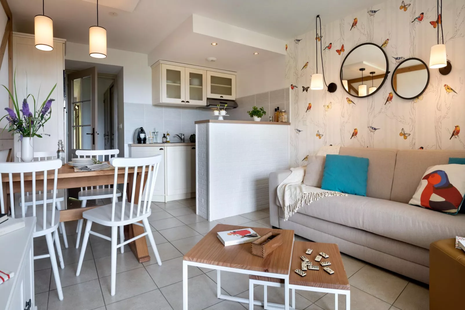Residence & Spa Houlgate   24 Standard Apt 4 p - 1 bedroom-Living room