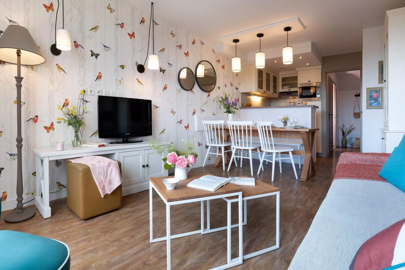 Residence & Spa Houlgate  36 Standard Apt 6 p - 2 bedrooms duplex-Living room