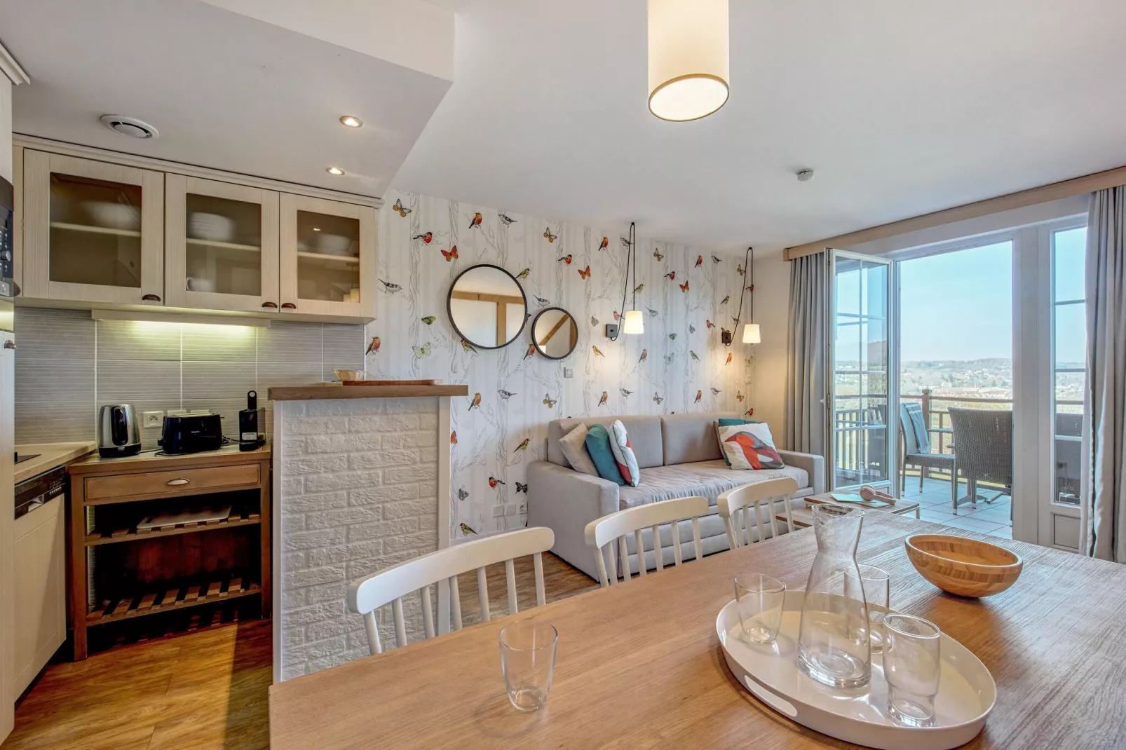 Residence & Spa Houlgate  36 Standard Apt 6 p - 2 bedrooms duplex-Living room