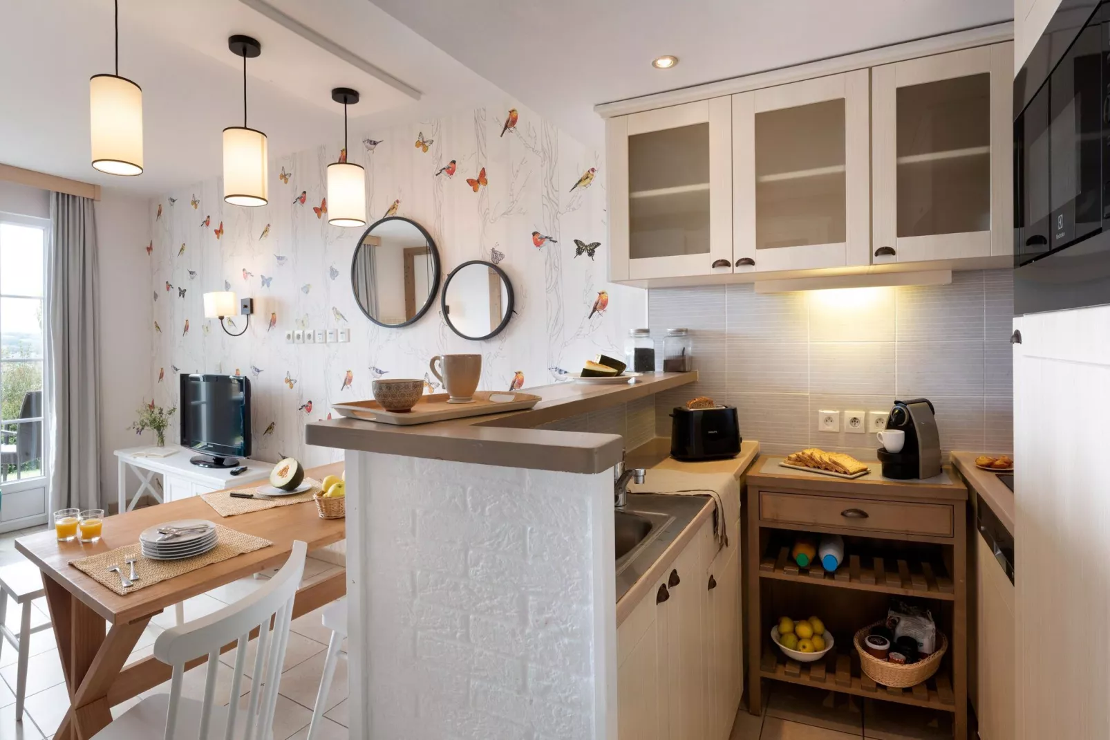 Residence & Spa Houlgate  M6 Standard House 6 p - 2 bedrooms duplex-Living room