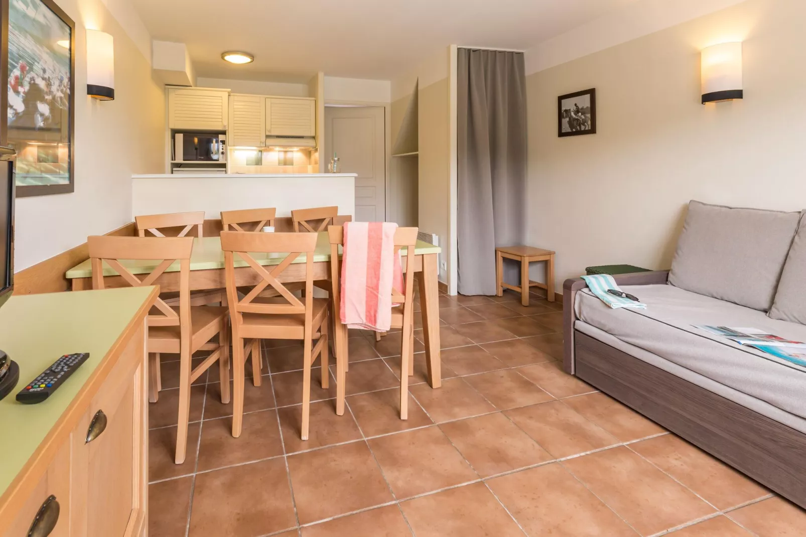 Holiday village Normandy Garden Branville - M6O Standard House 6 p - 2 bedrooms - duplex-M6O Standard House 6 p. - 2 bedrooms - duplex-Wohnzimmer
