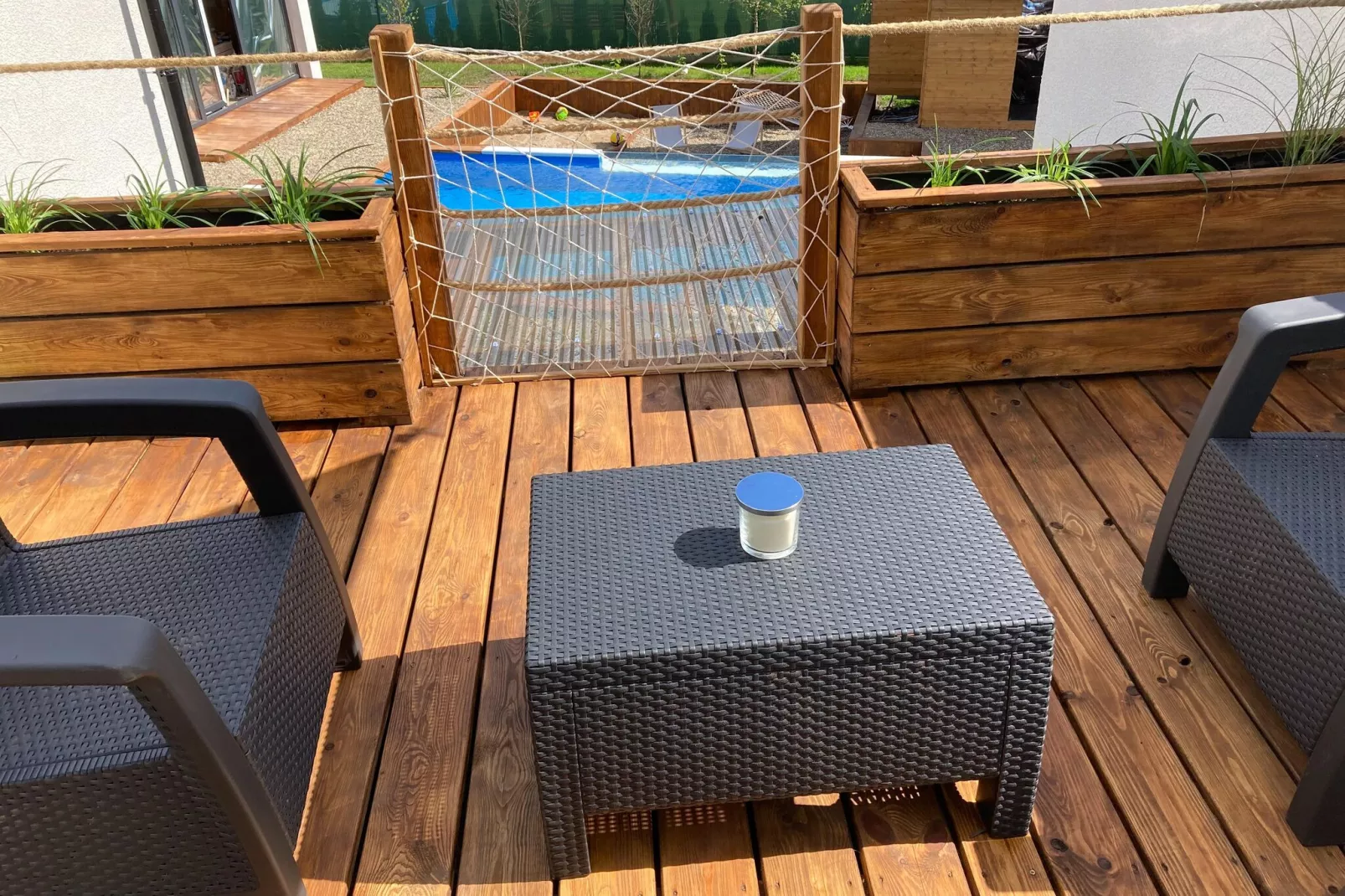Dom wakacyjny z basenem w Swinoujsciu-Terrassenbalkon