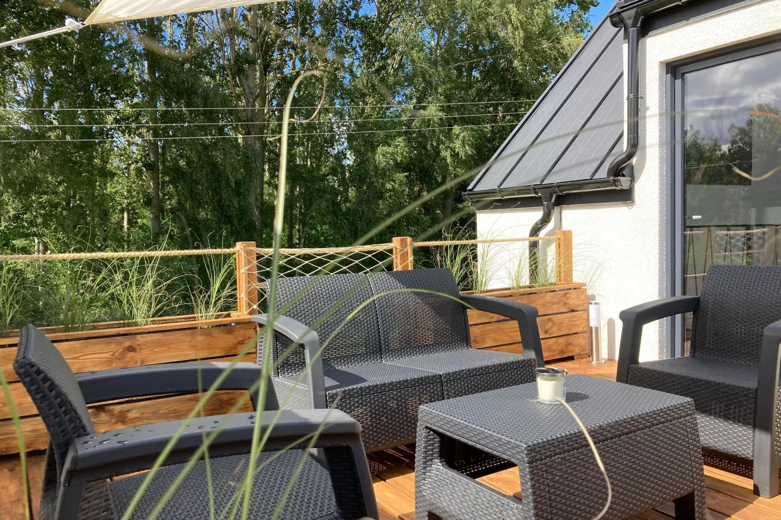 Dom wakacyjny z basenem w Swinoujsciu-Terrassenbalkon