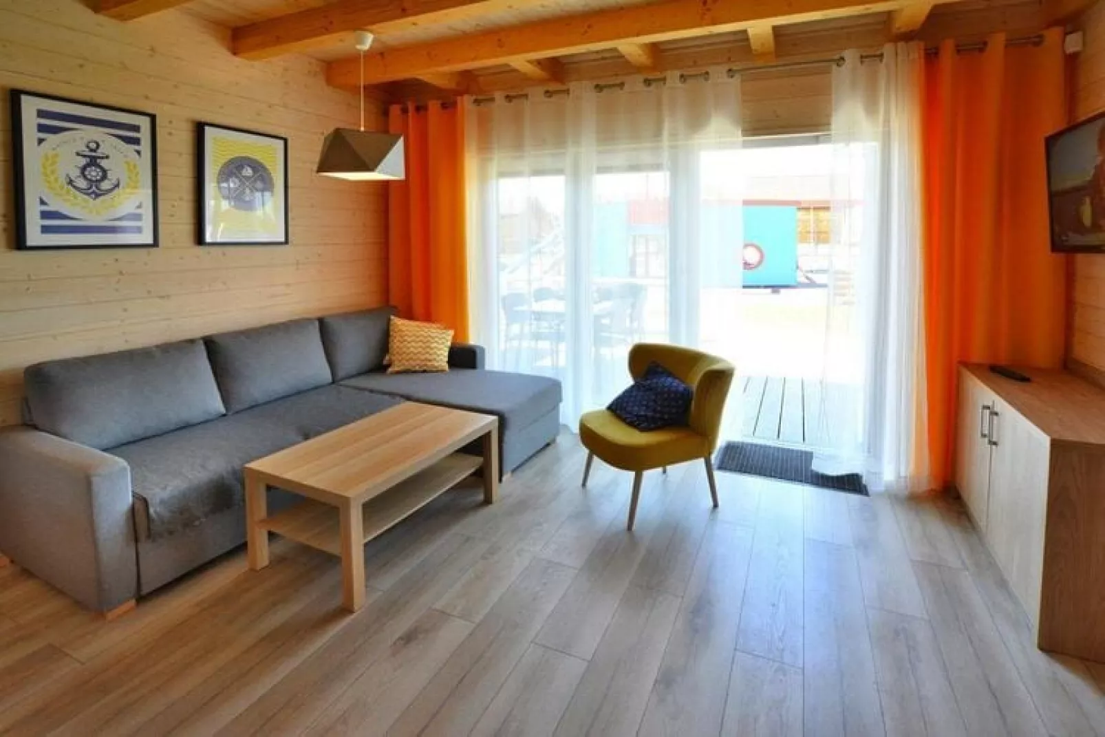Domki wakacyjne piętrowe Sarbinowo-Wohnzimmer