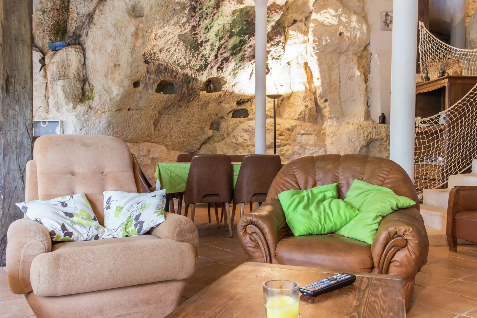Maison troglodyte - Châteaux de la Loire-Wohnzimmer