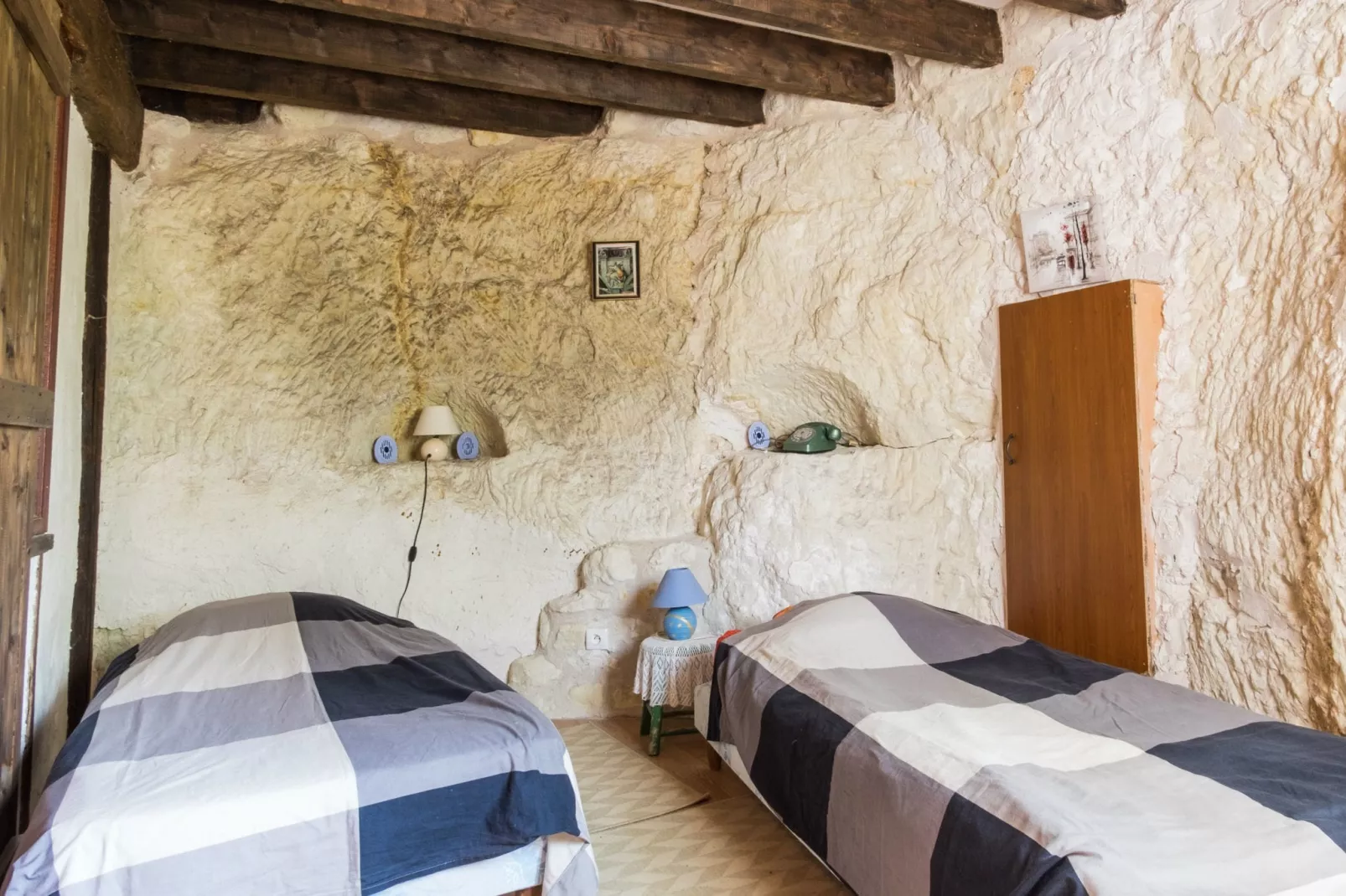Maison troglodyte - Châteaux de la Loire-Schlafzimmer
