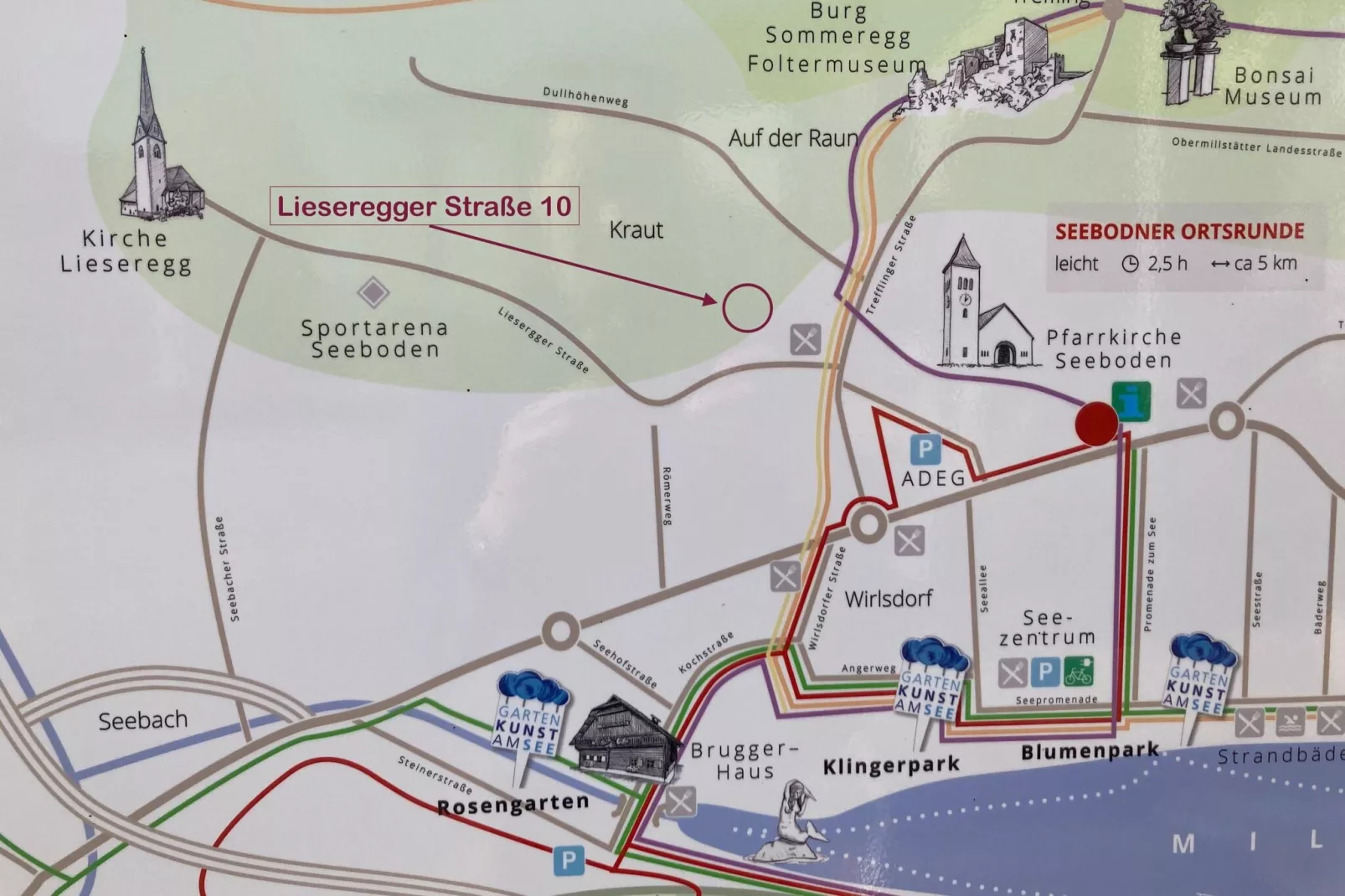 Casa Seeboden-Areas summer 1km