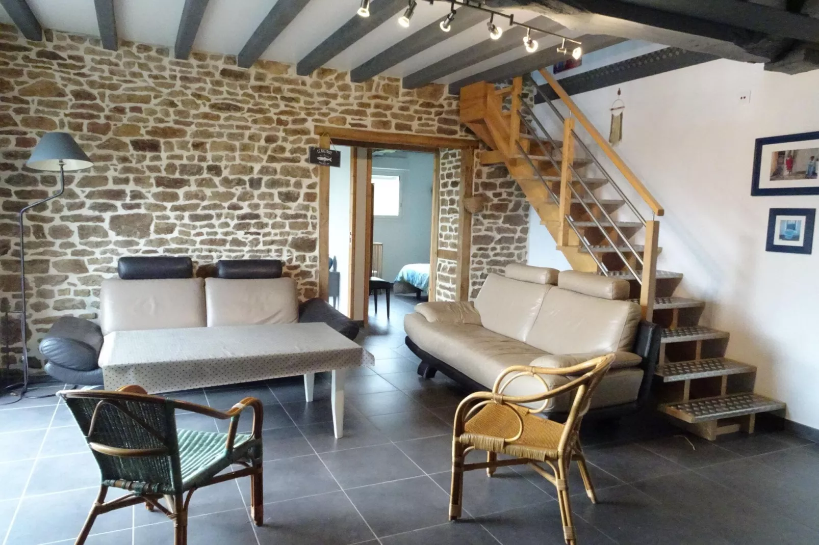 Ferienhaus Saint Ovin-Salon