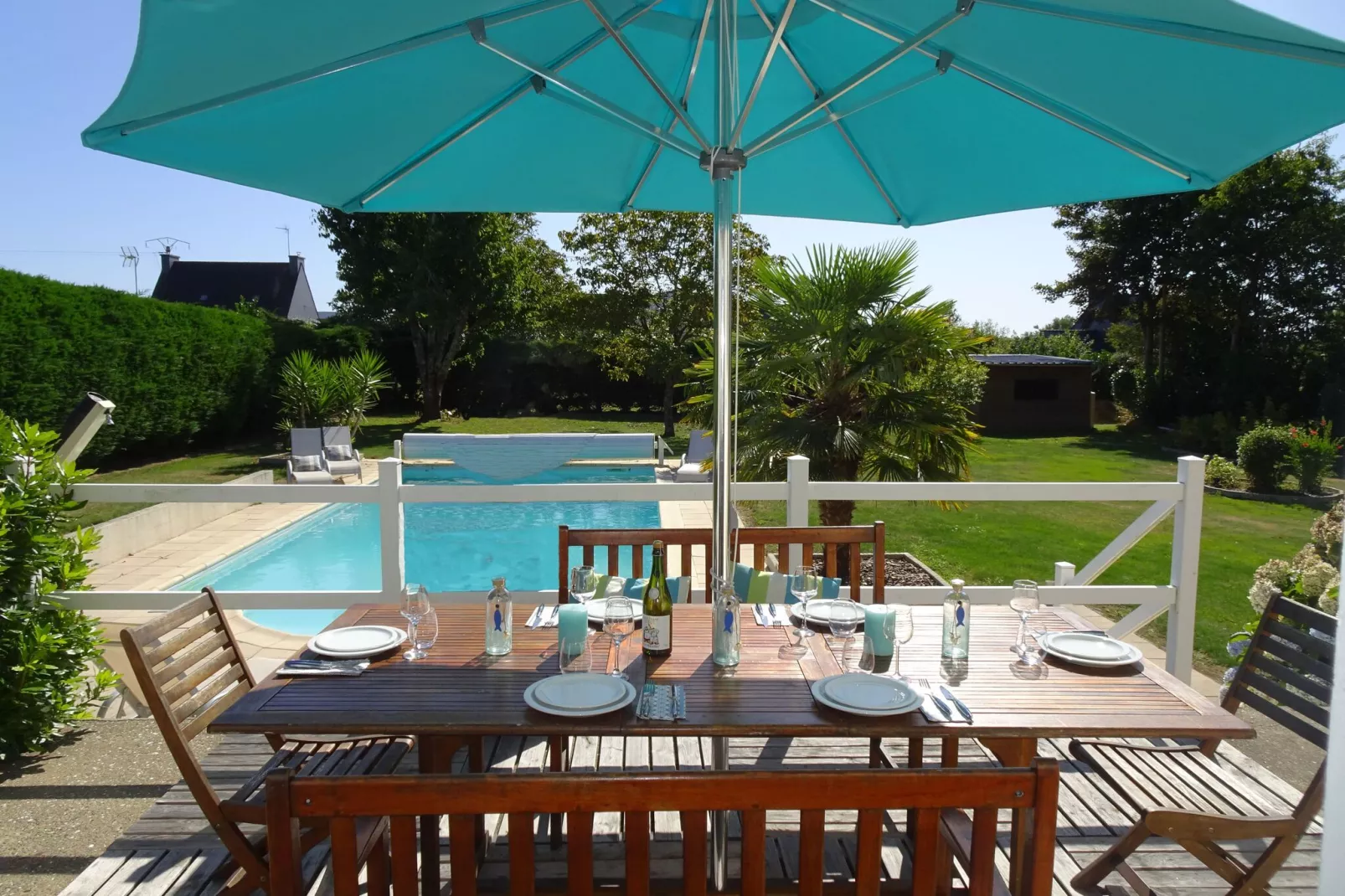 Holiday home Gouesnac'h-Terrassenbalkon