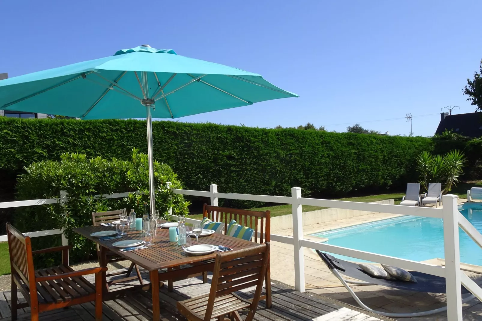 Holiday home Gouesnac'h-Terrassenbalkon
