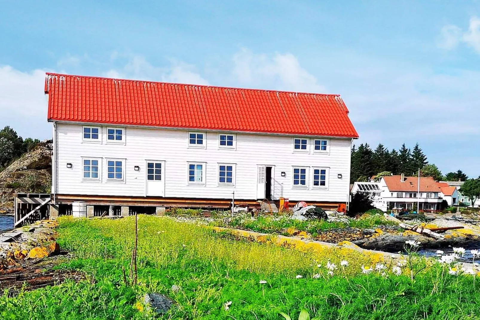 12 Personen Ferienhaus in bremnes-By Traum-Außenbereich