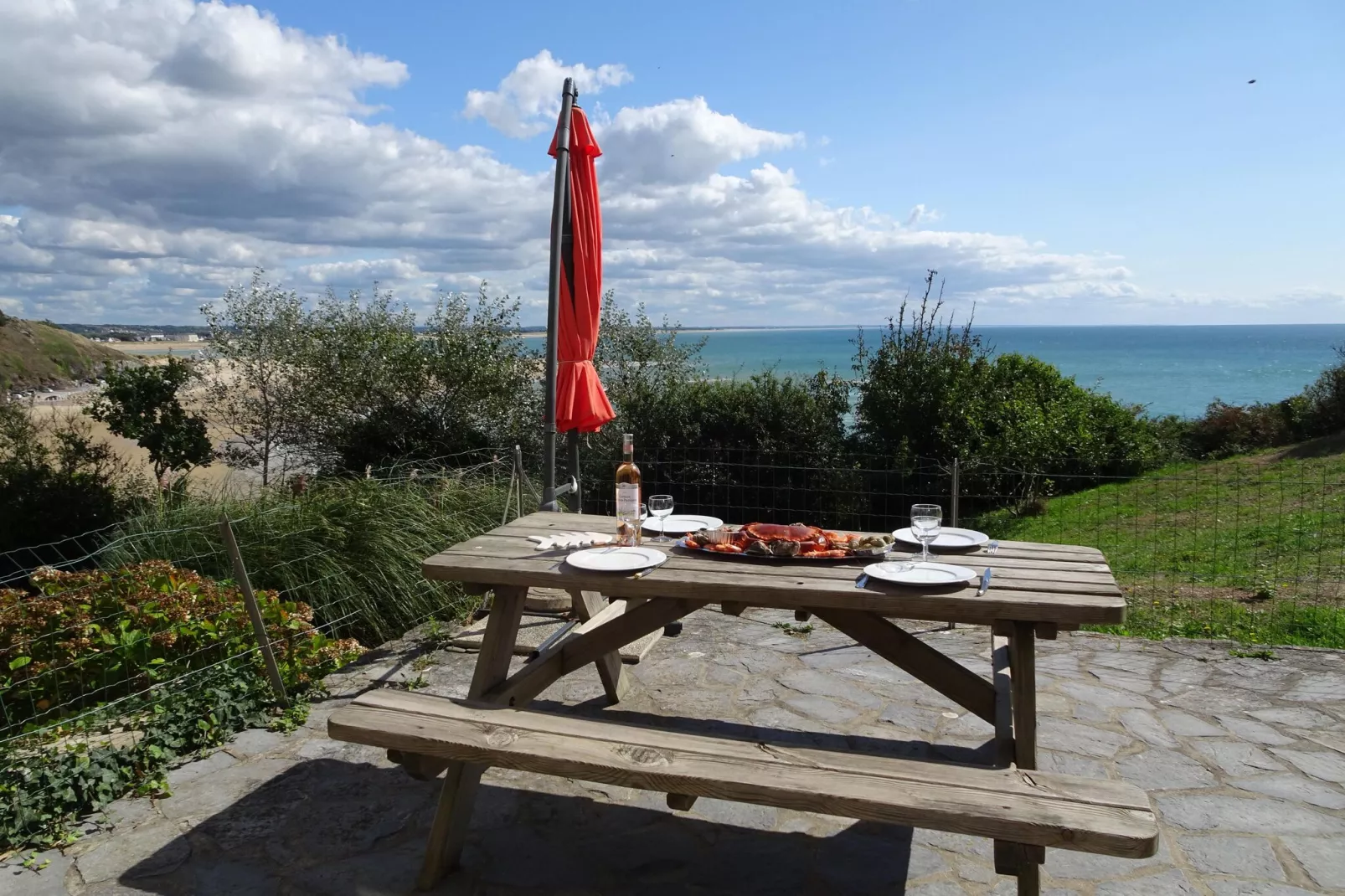 Ferienhaus La Bucaille Barneville-Carteret-Jardin d'été