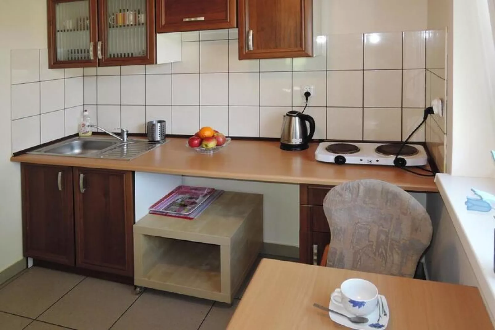 Holiday complex in Jezierzyce by Szczecin at the lake 30 qm for 4 persons Typ C Zolty-Kitchen