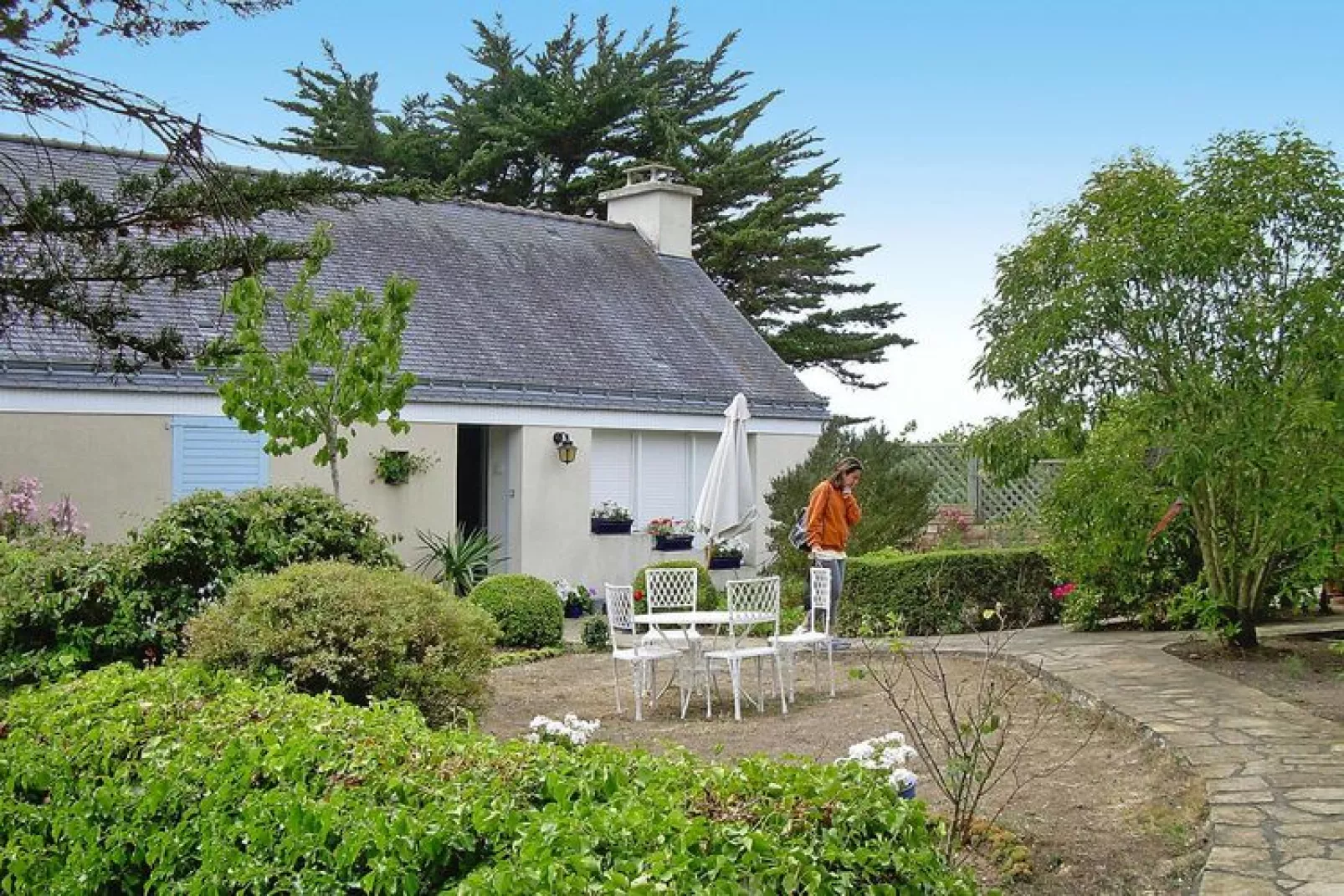 Holiday home sea front with amazing view Larmor-Baden-Exterior summer