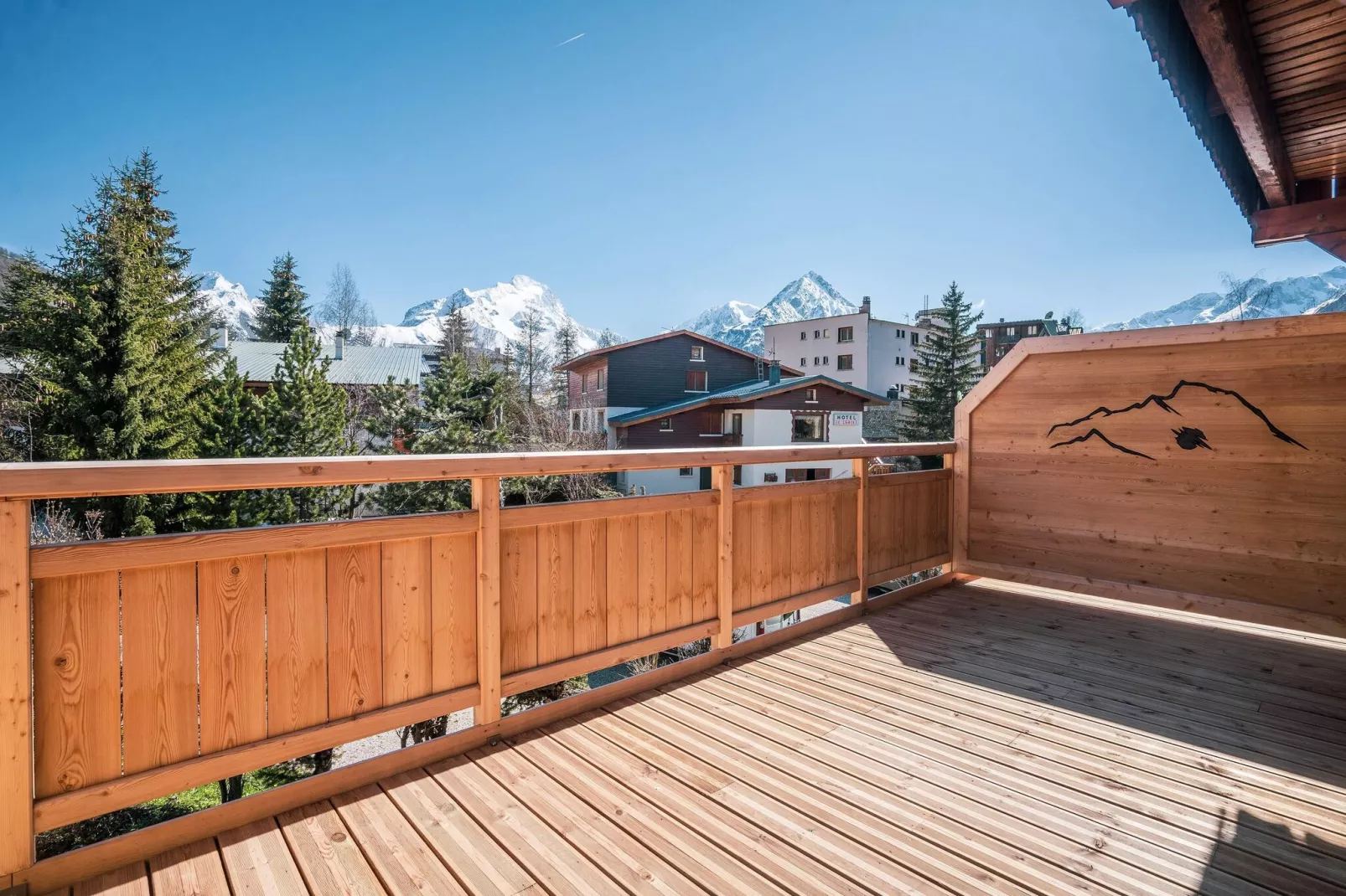 Chalet Le Sabot de Venus-Terrassenbalkon