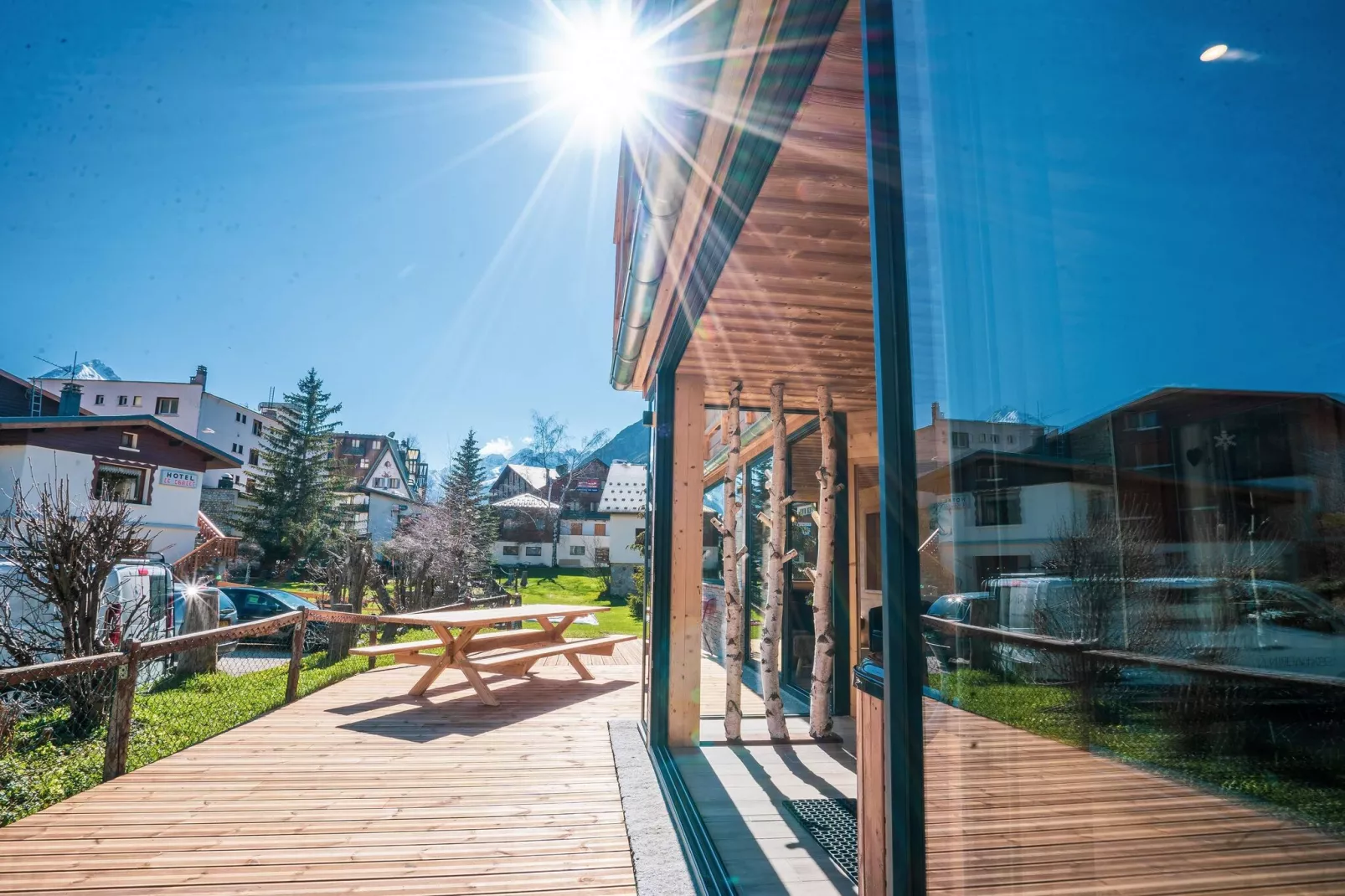 Chalet Le Sabot de Venus-Gärten Sommer