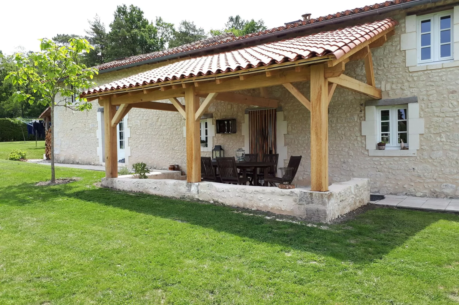 Maison de vacances Verteillac-Terrace balcony