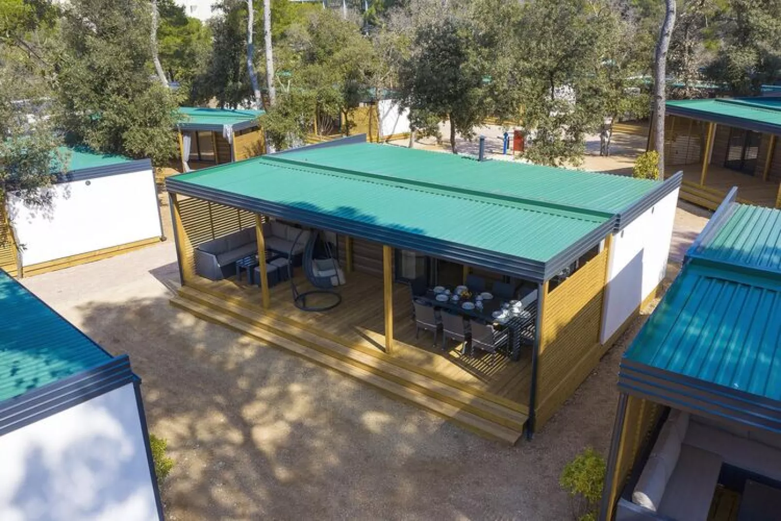 Mobile Homes in Camping Park Soline - Biograd - Type Glamping Deluxe 32 qm-View summer