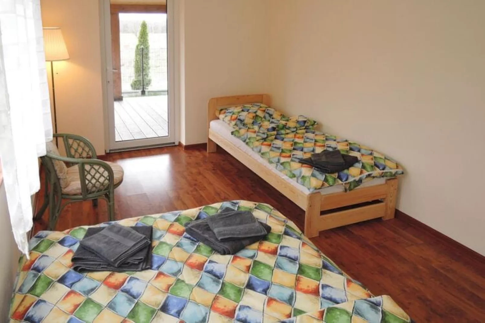 HolidayHouse with the big tarasse&garden in Kolczewo LIT-Schlafzimmer