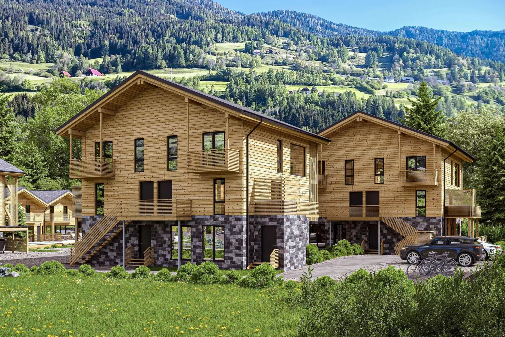 Kreischberg Pool Villen 5b-Exterior summer