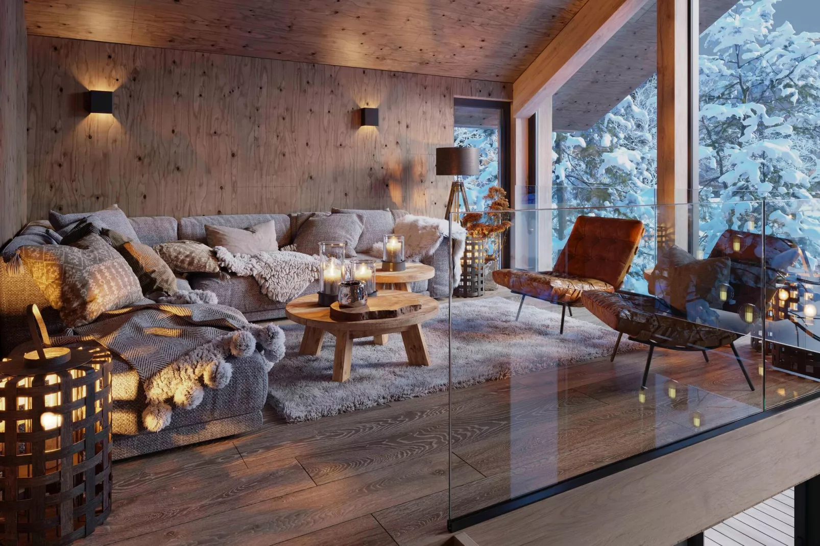 Kreischberg Pool Villen 5b-Living room