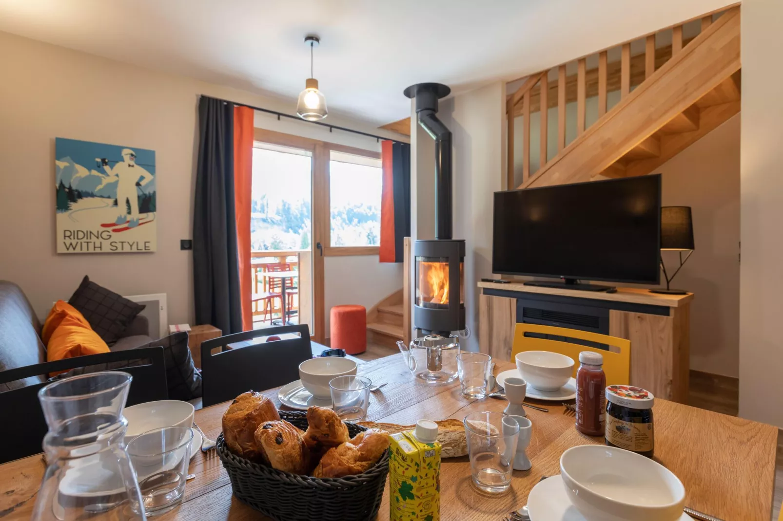 Résidence Club Samoëns Village 7-Wohnzimmer
