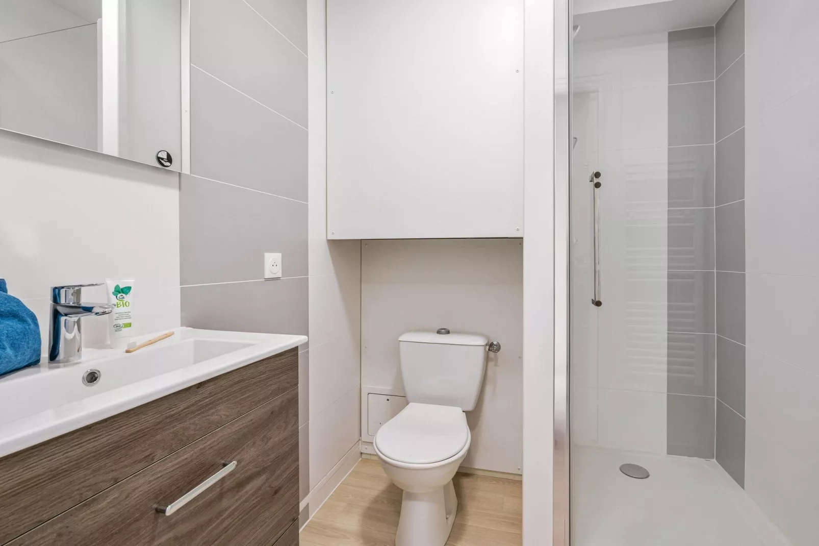 Residence La Voile d'Or L'Ile-aux-Moines // OVO12 - Studio 2 Standard - Terasse ou balcon-Badezimmer
